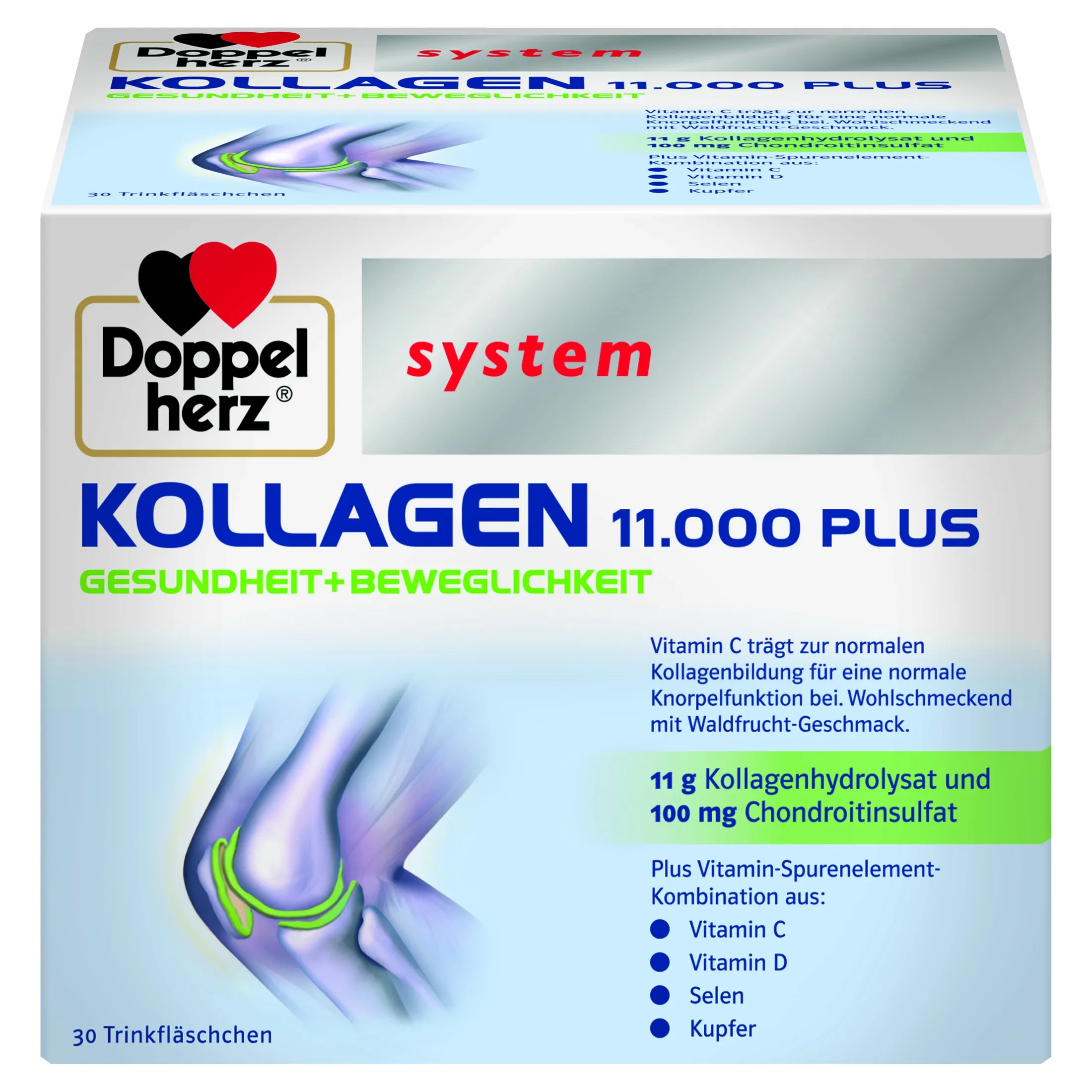 DOPPELHERZ SYSTEM KOLLAGEN 11.000 PLUS N30 SUUKAUDNE LAHUS AMPULLIS - Tootepilt 