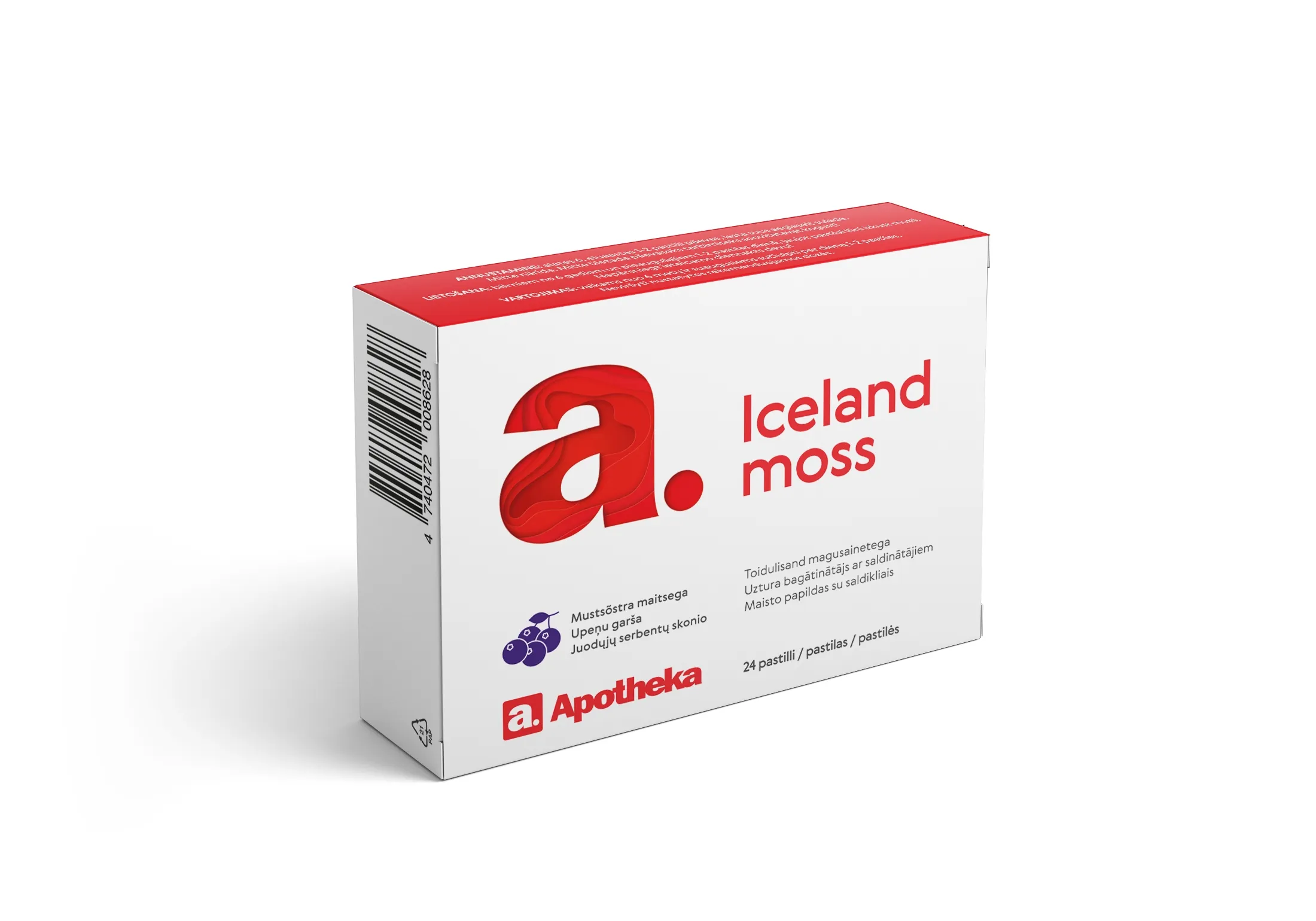 A. ICELAND MOSS THROAT PASTILLES N24 - Tootepilt 