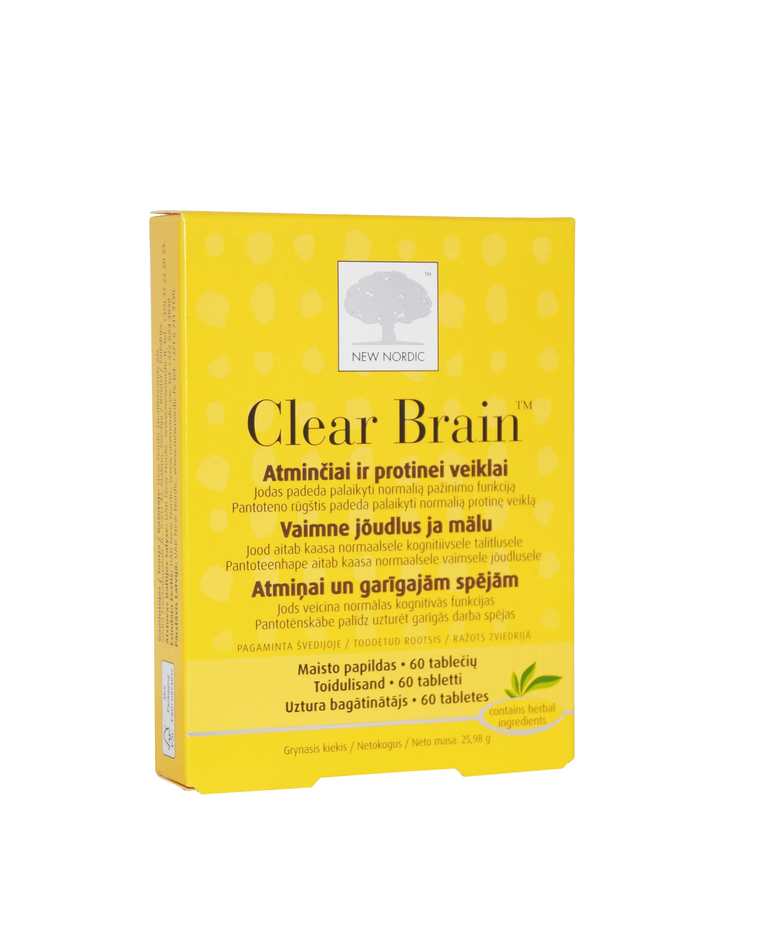 NEW NORDIC CLEAR BRAIN TBL N60 - Tootepilt 2