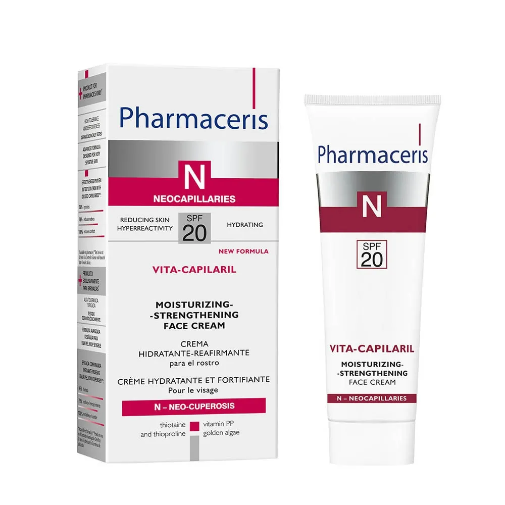 PHARMACERIS N VITA-CAPILARIL NÄOKREEM TUGEVDAV SPF20 50ML - Tootepilt 