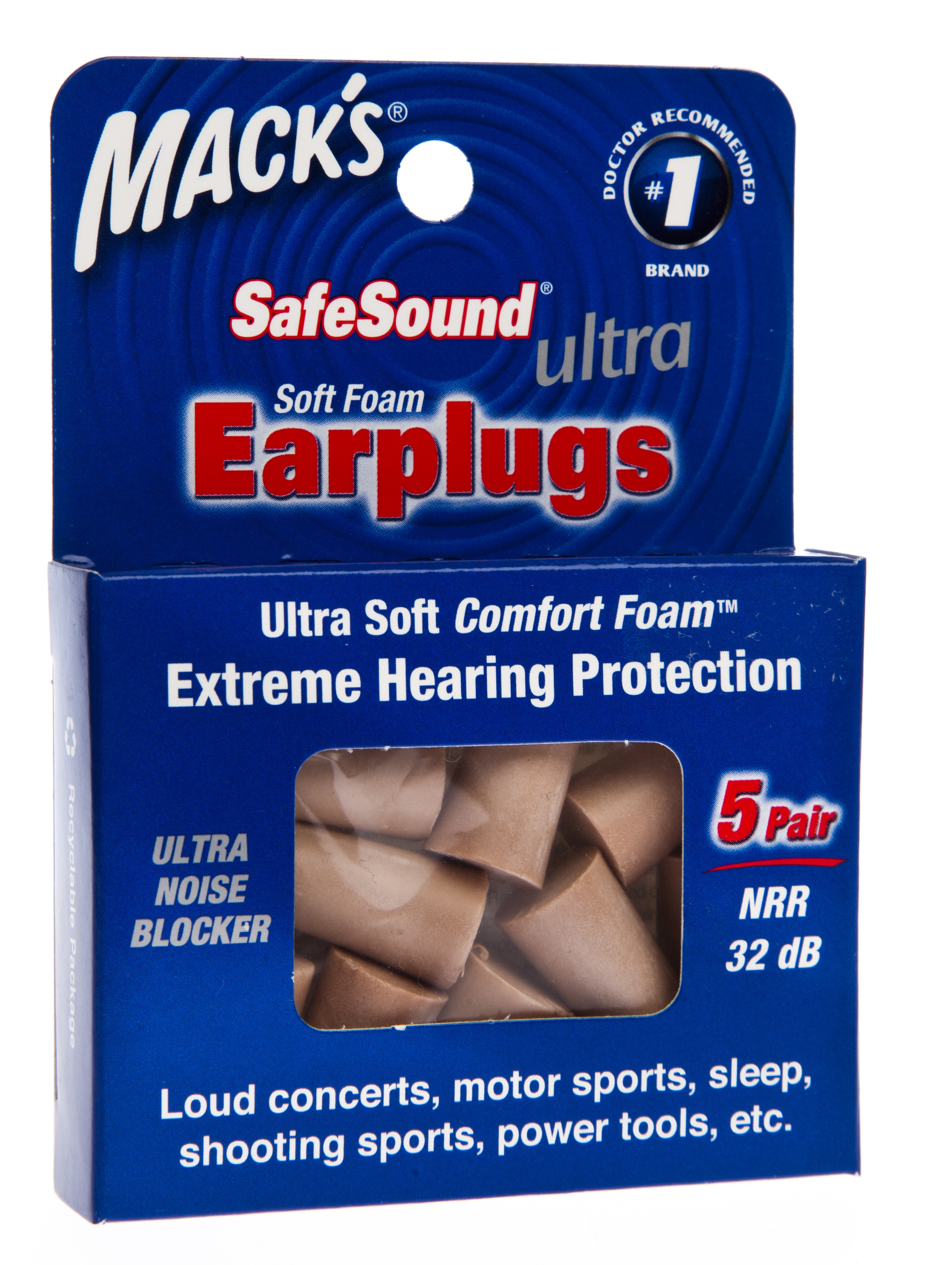 KÕRVATROPID MACK'S PEHMEST VAHUST SAFESOUND ULTRA N10 5 PAARI - Tootepilt 