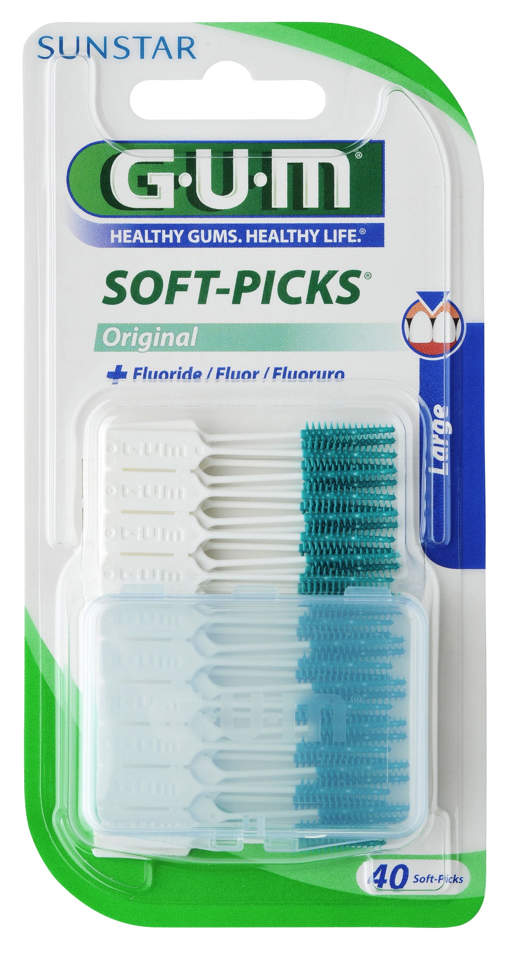 GUM SOFT PICKS ORIGINAL HAMBATIKUD LARGE N40 - Tootepilt 