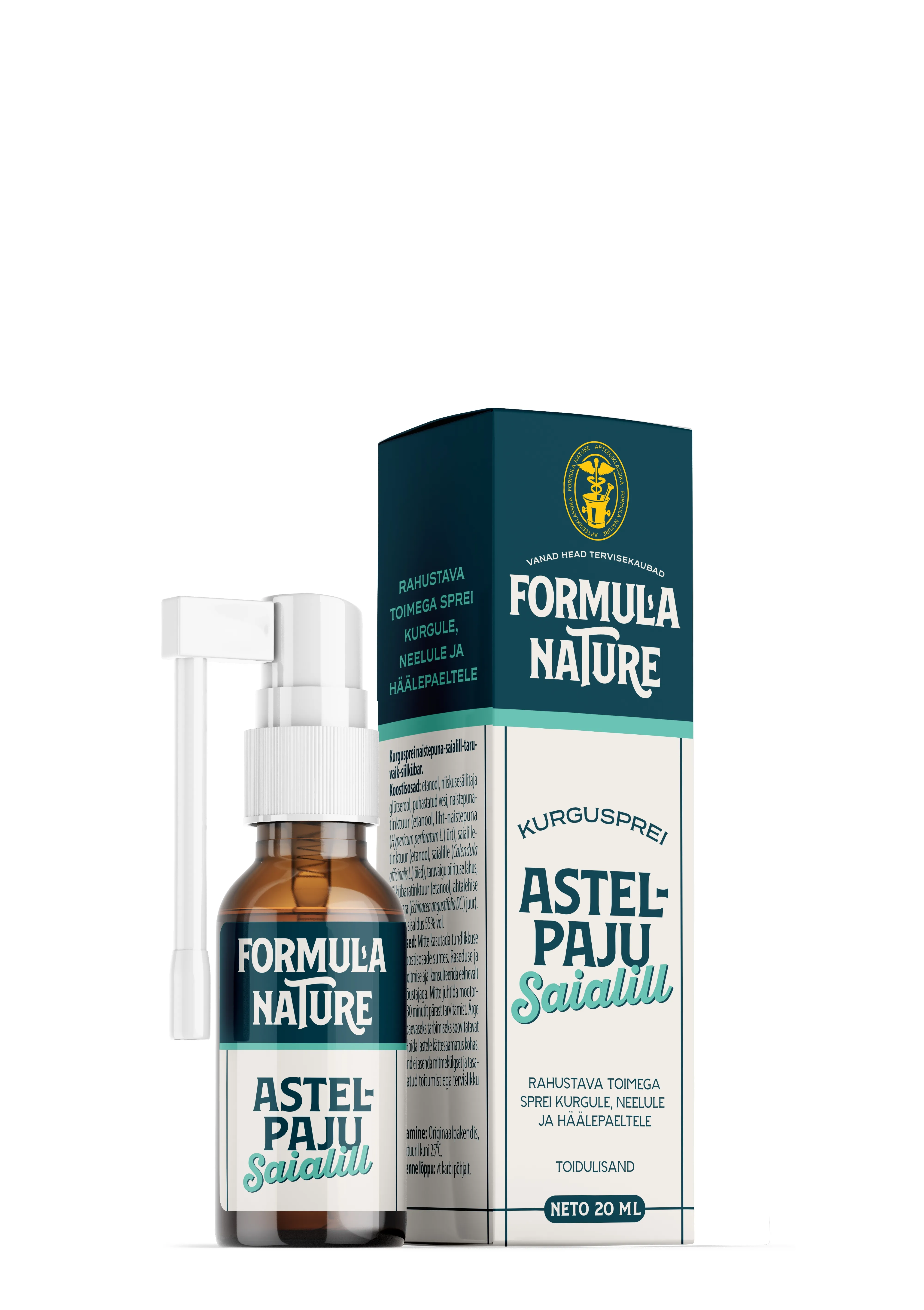 FORMULA NATURE KURGUSPREI ASTELPAJU-SAIALILL 20ML - Tootepilt 
