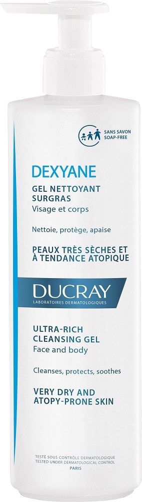 DUCRAY DEXYANE PESEMISGEEL VÄGA KUIVALE NAHALE 400ML - Tootepilt 