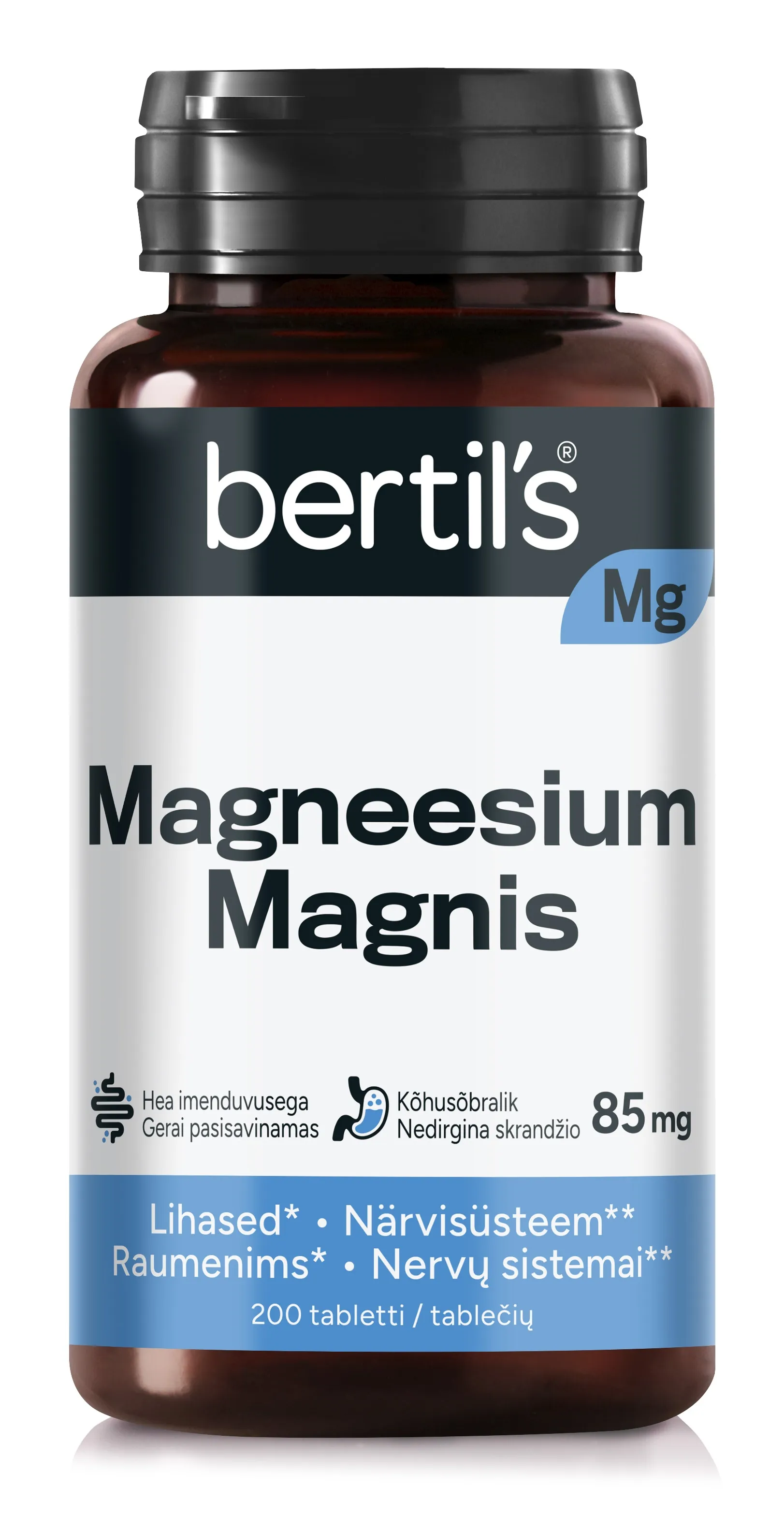 BERTILS MAGNEESIUM TBL 85MG N200 - Tootepilt 