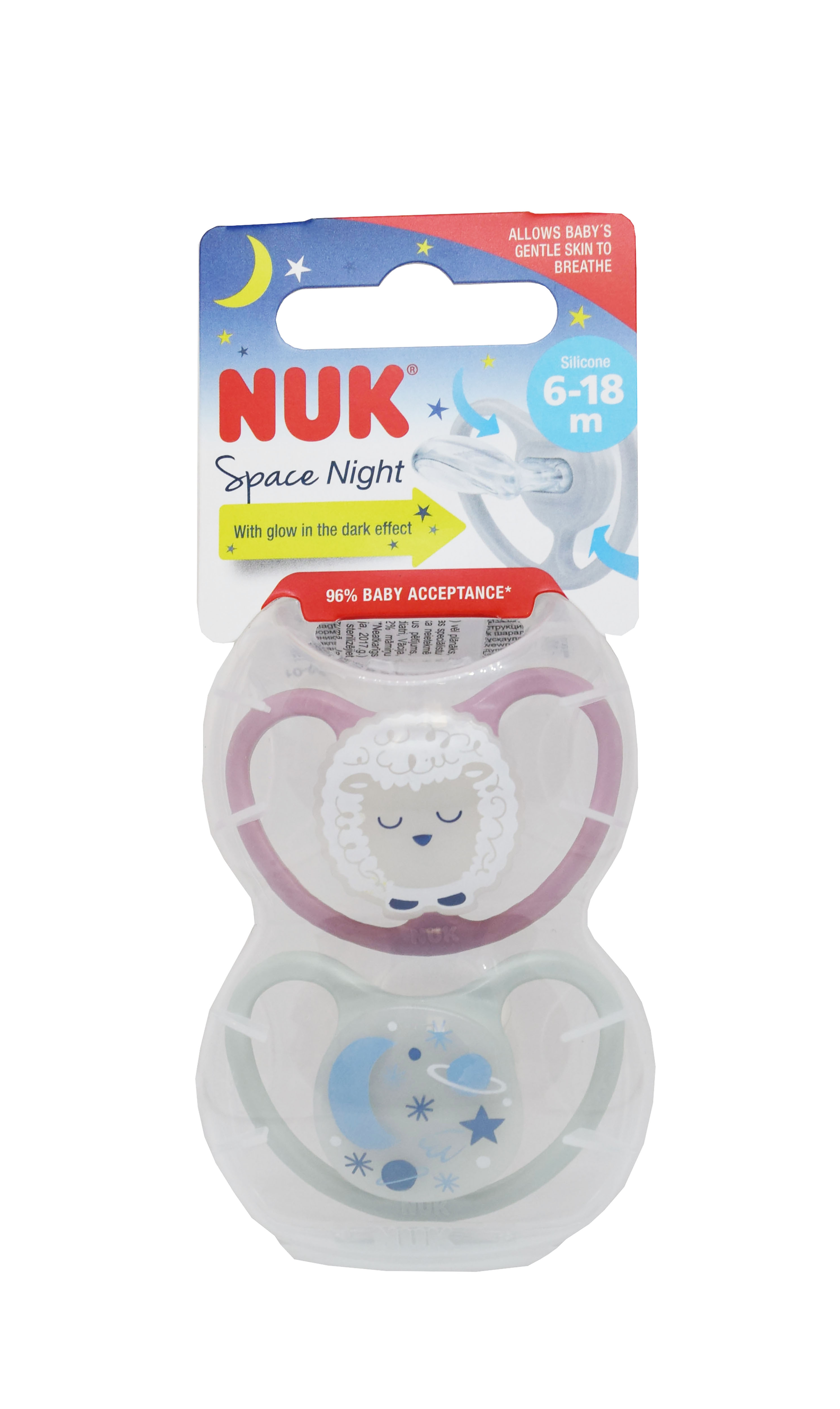 NUK UNELUTT SPACE SILIK. 6-18 KUUD N2 - Tootepilt 