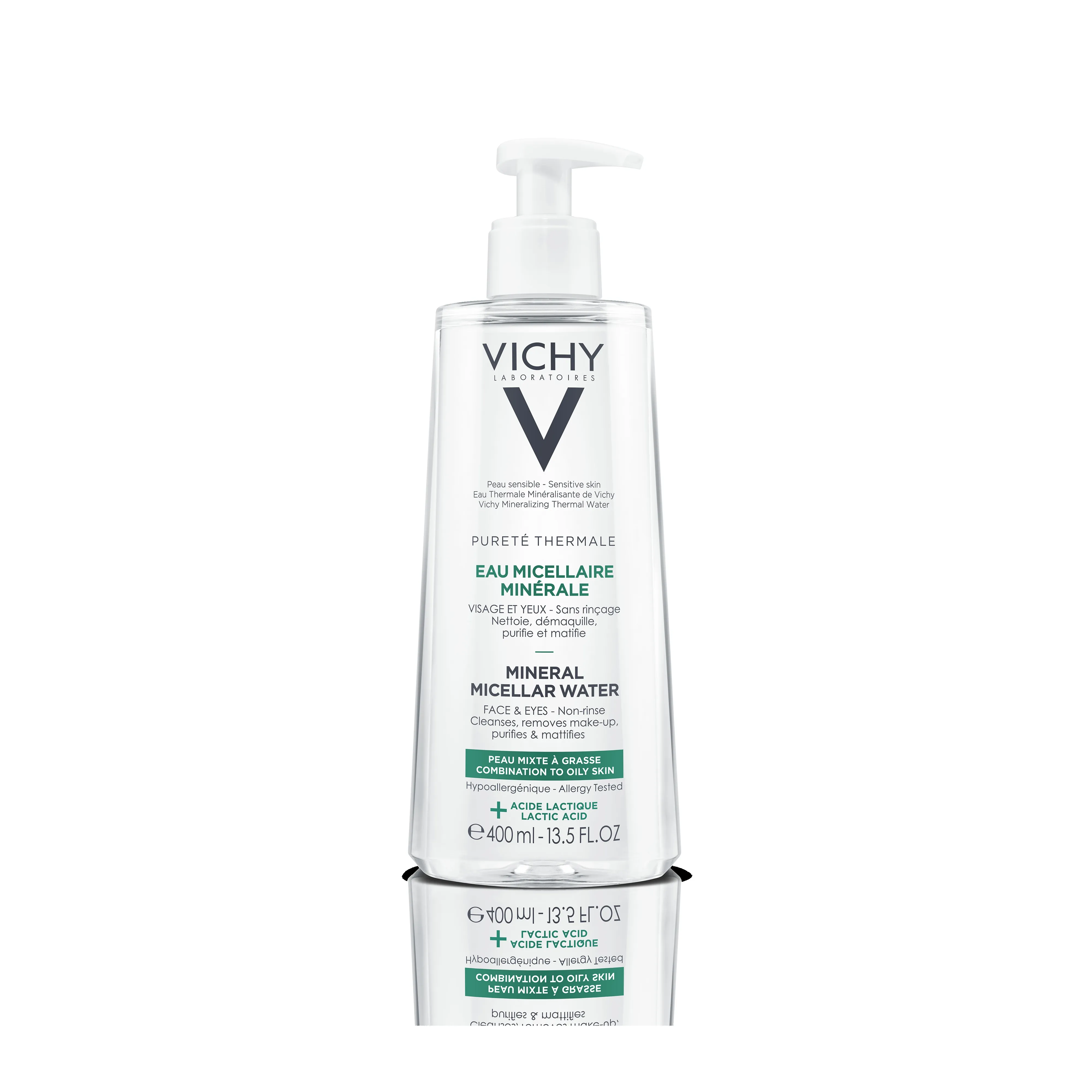 VICHY PURETE THERMALE MITSELLAARVESI RASUSELE JA KOMBINEERITUD NAHALE 400ML - Tootepilt 