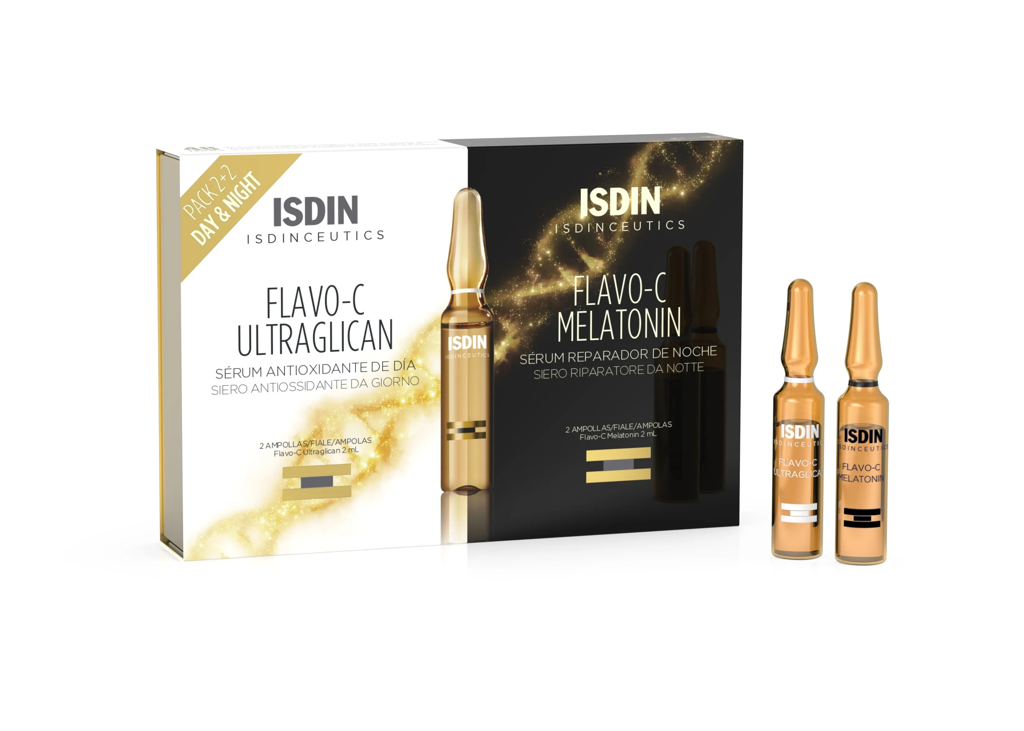 ISDIN FLAVO-C AMPULLID ÖÖ&PÄEV 2ML N2+N2 - Tootepilt 