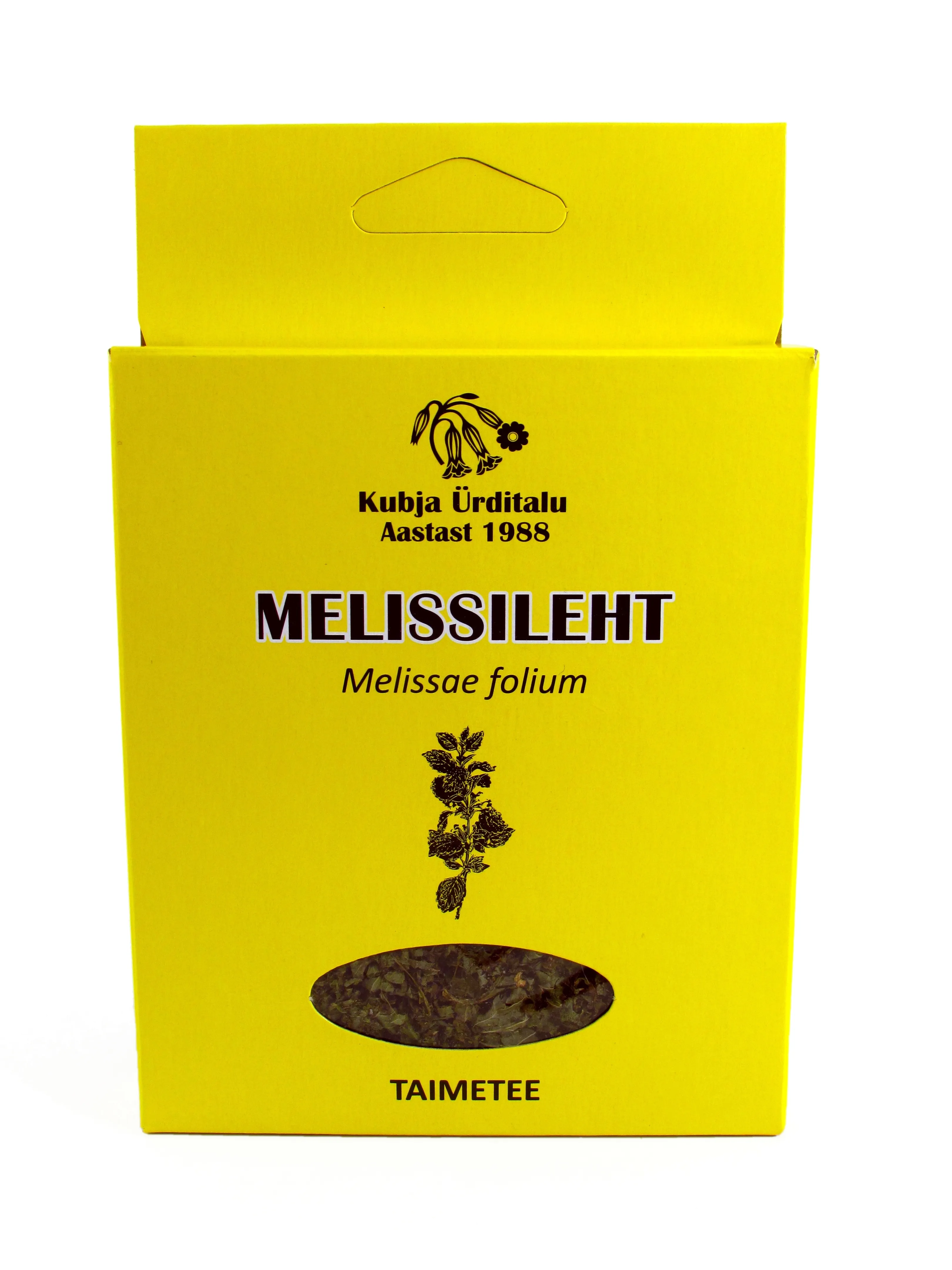 KUBJA MELISSILEHED (MELISSAE FOLIA) 15G (KARP) - Tootepilt 