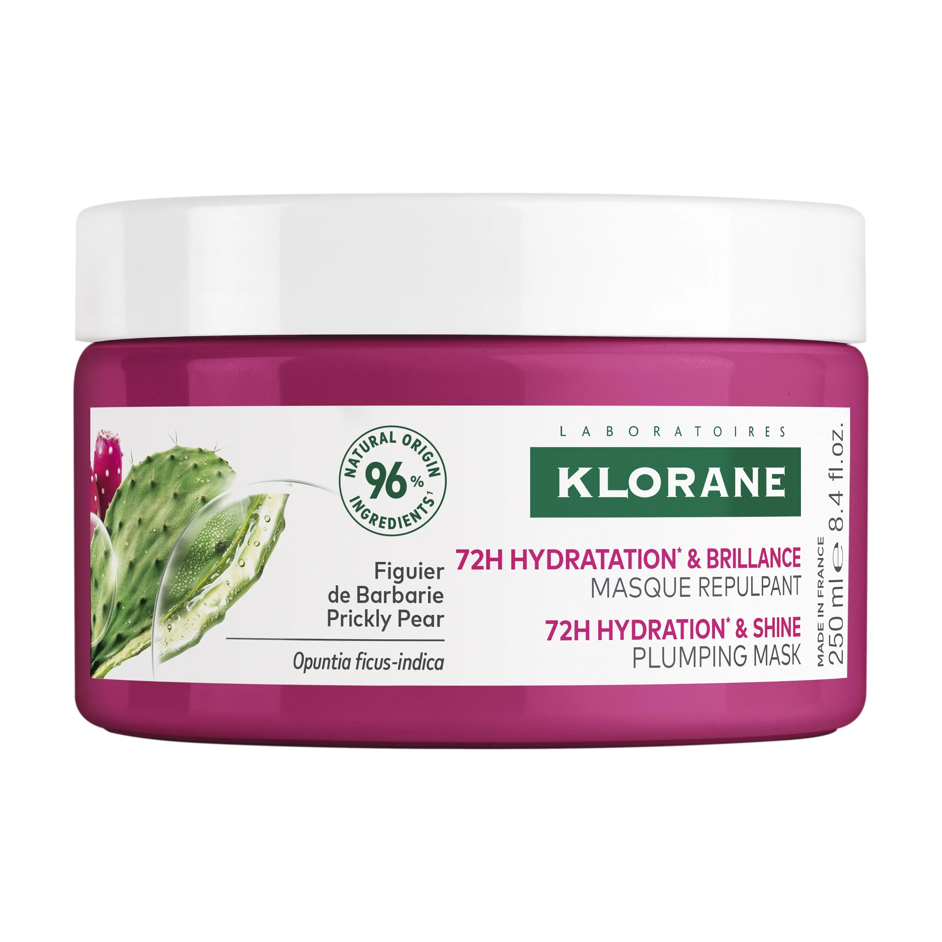 KLORANE JUUKSEMASK 72H NIISUTAV JA SÄRA ANDEV 250ML - Tootepilt 