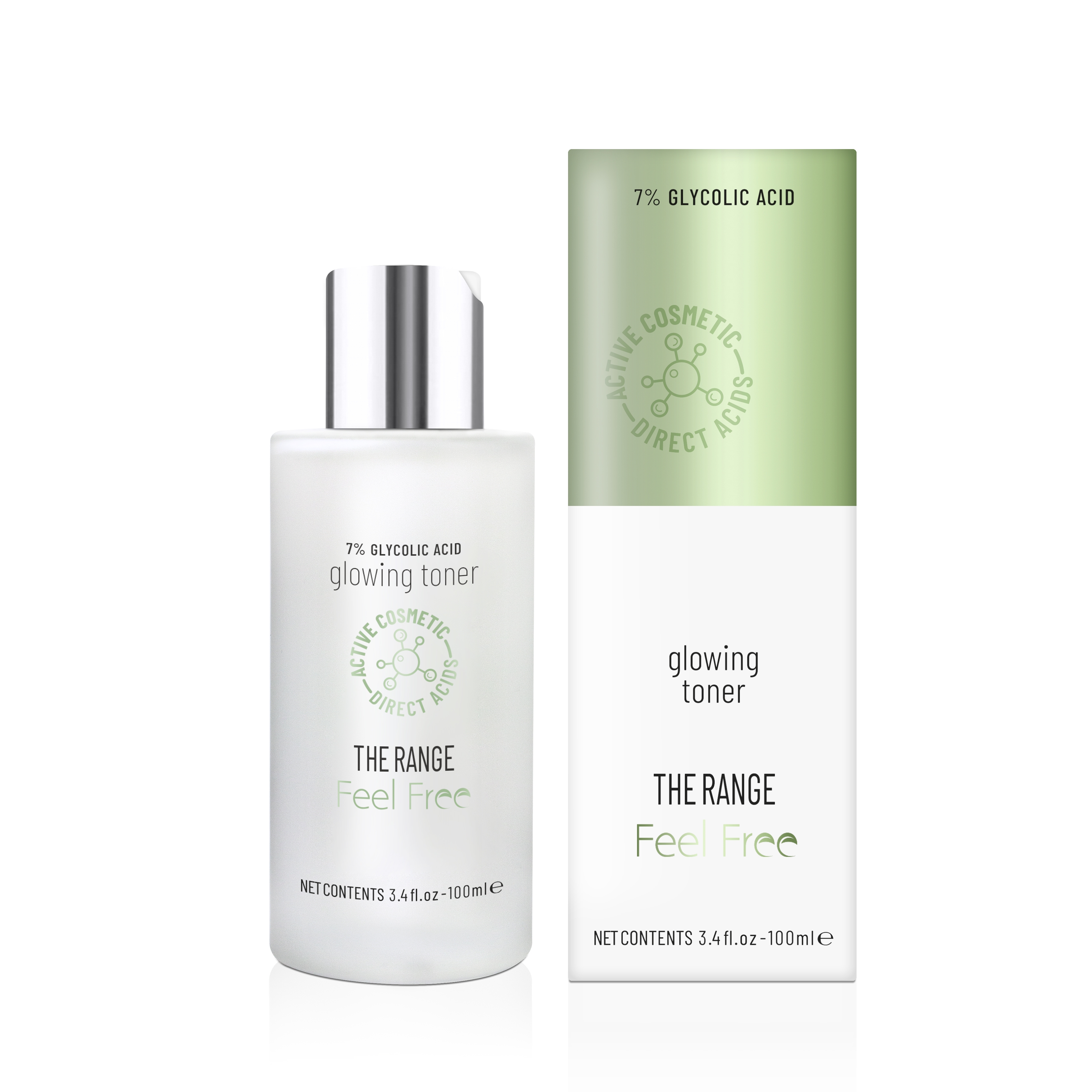FEEL FREE THE RANGE NÄOTOONIK GLÜKOOLHAPPEGA 100ML - Tootepilt 