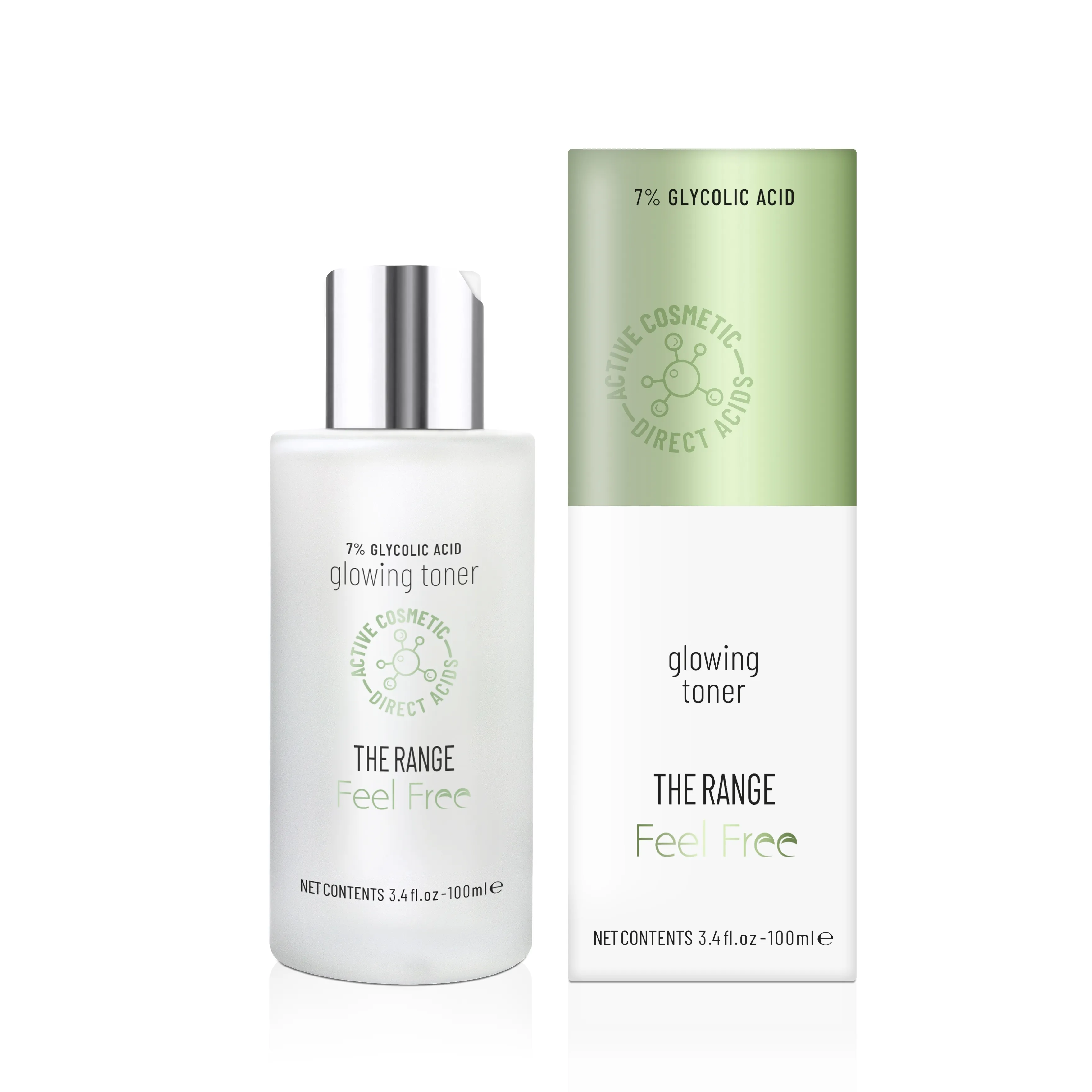 FEEL FREE THE RANGE NÄOTOONIK GLÜKOOLHAPPEGA 100ML - Tootepilt 