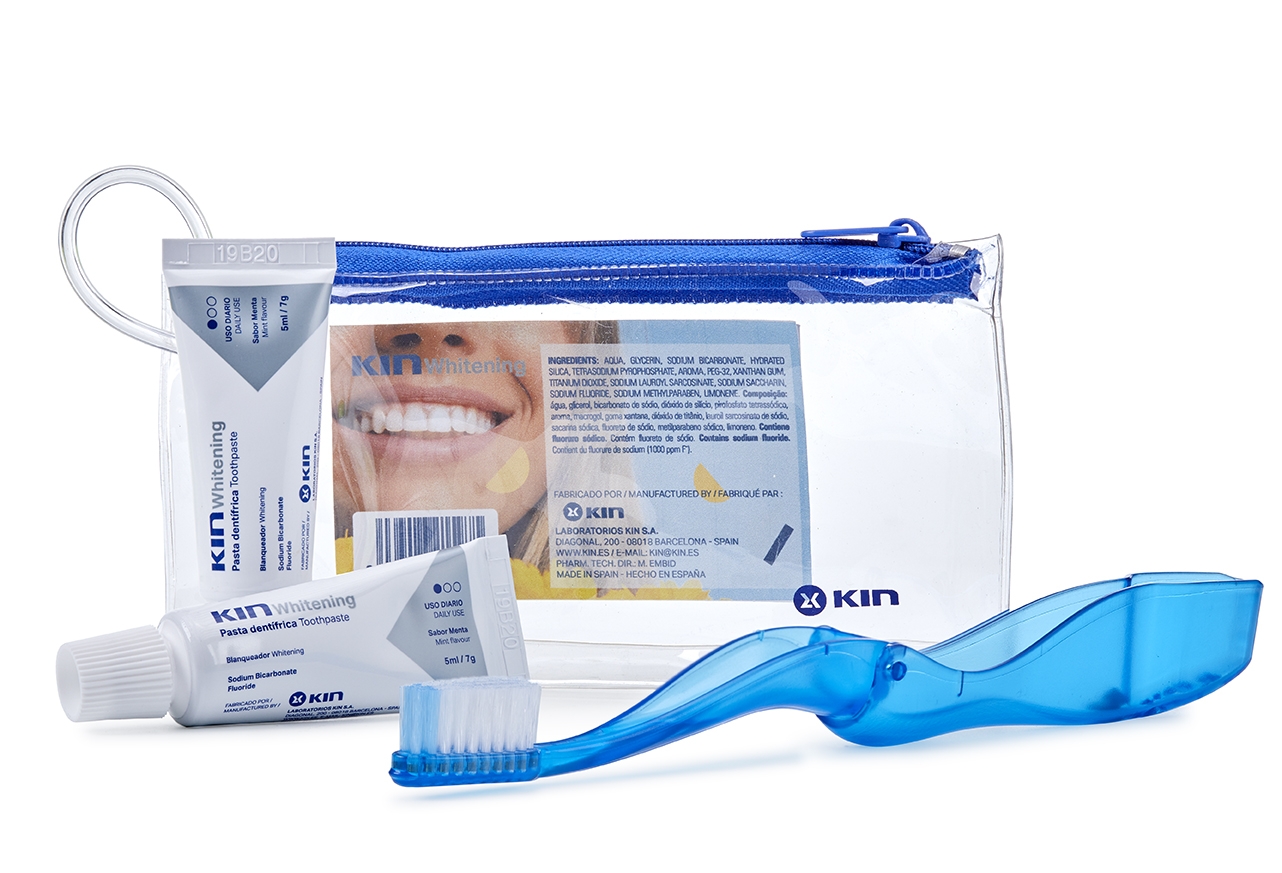 KIN WHITENING REISIKOMPLEKT HAMBAHARI+HAMBAPASTA 2X5ML - Tootepilt 