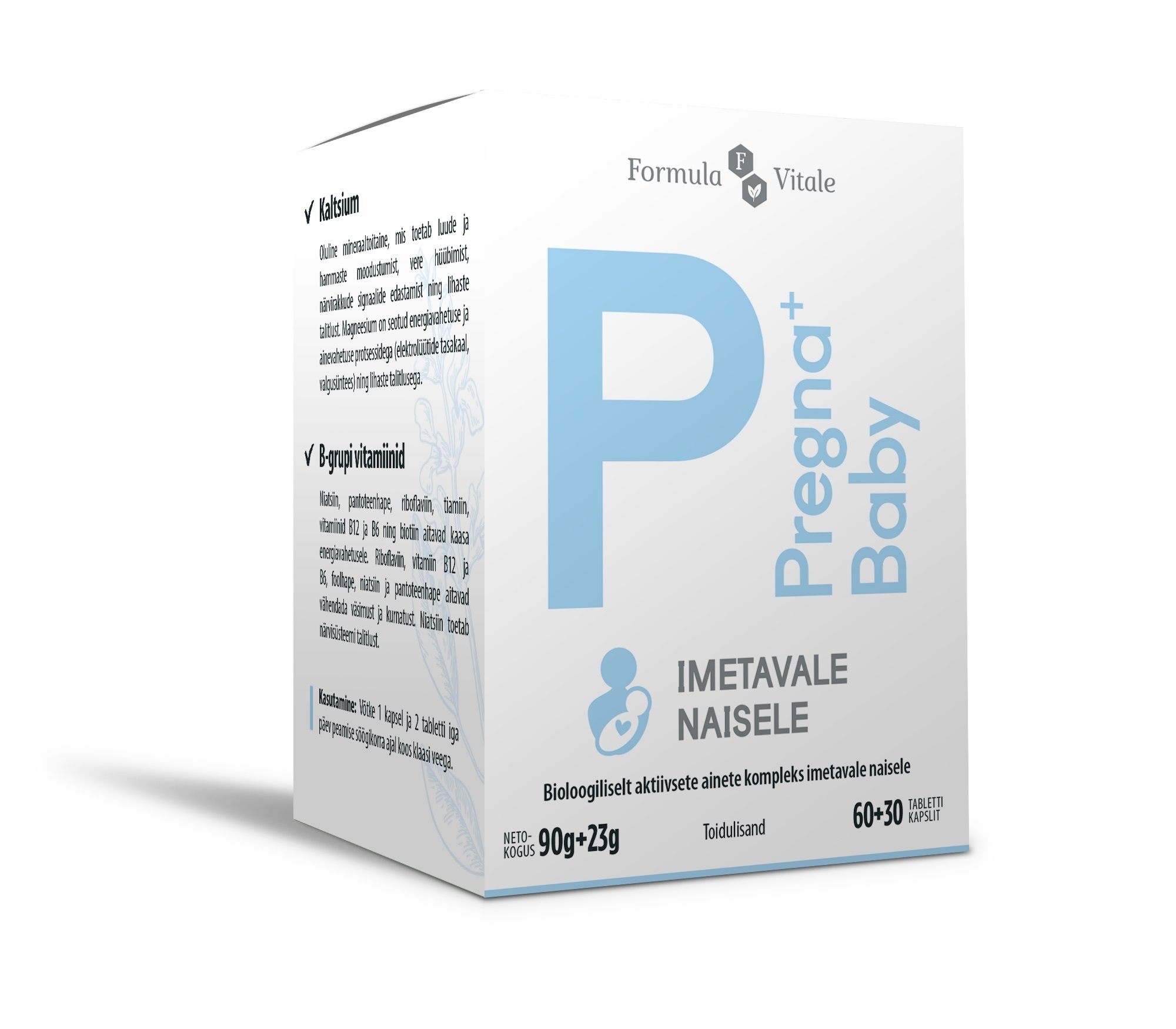 FORMULA VITALE PREGNA+ BABY TBL N60 + KAPSLID N30 - Tootepilt 