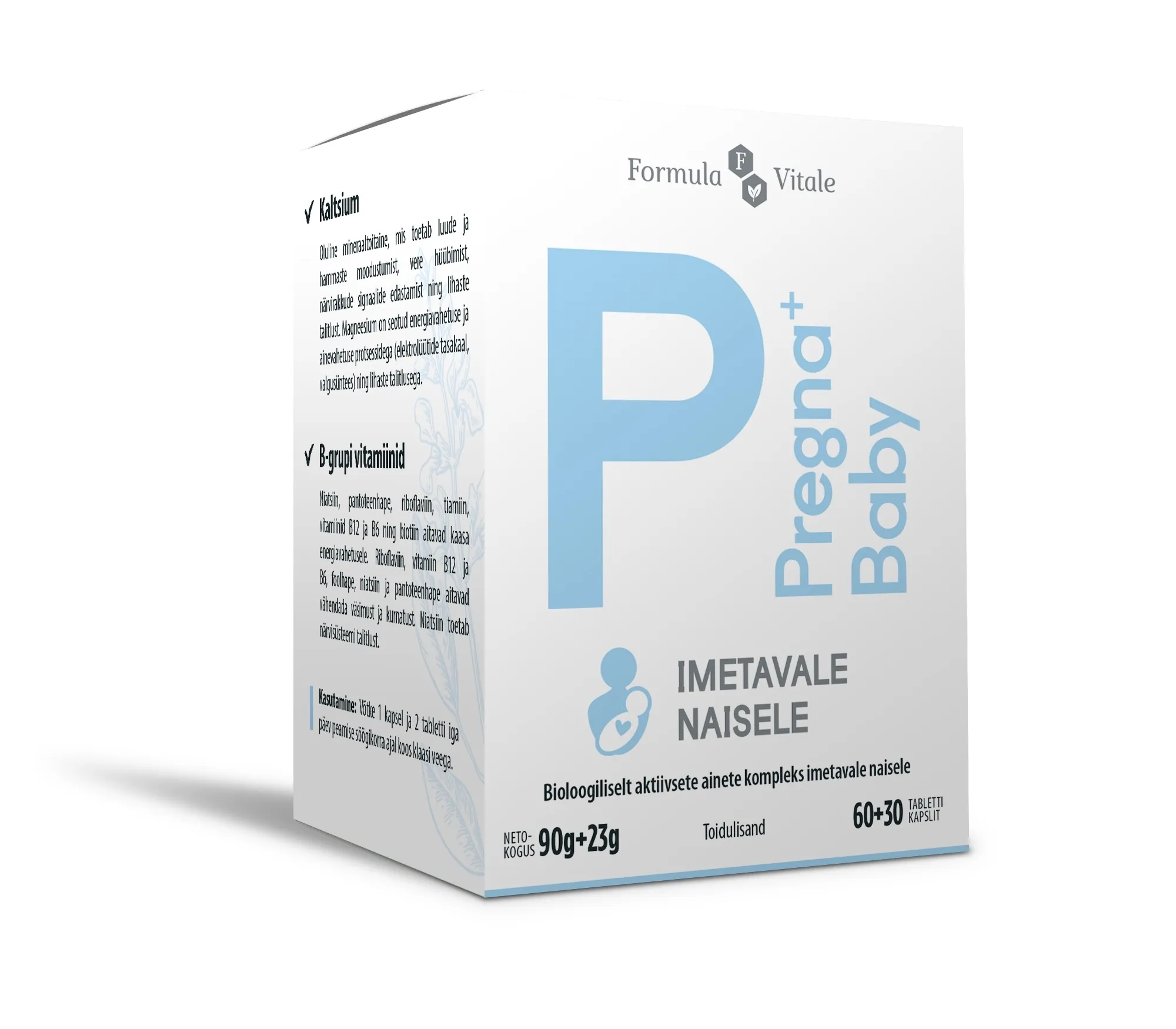 FORMULA VITALE PREGNA+ BABY TBL N60 + KAPSLID N30 - Tootepilt 