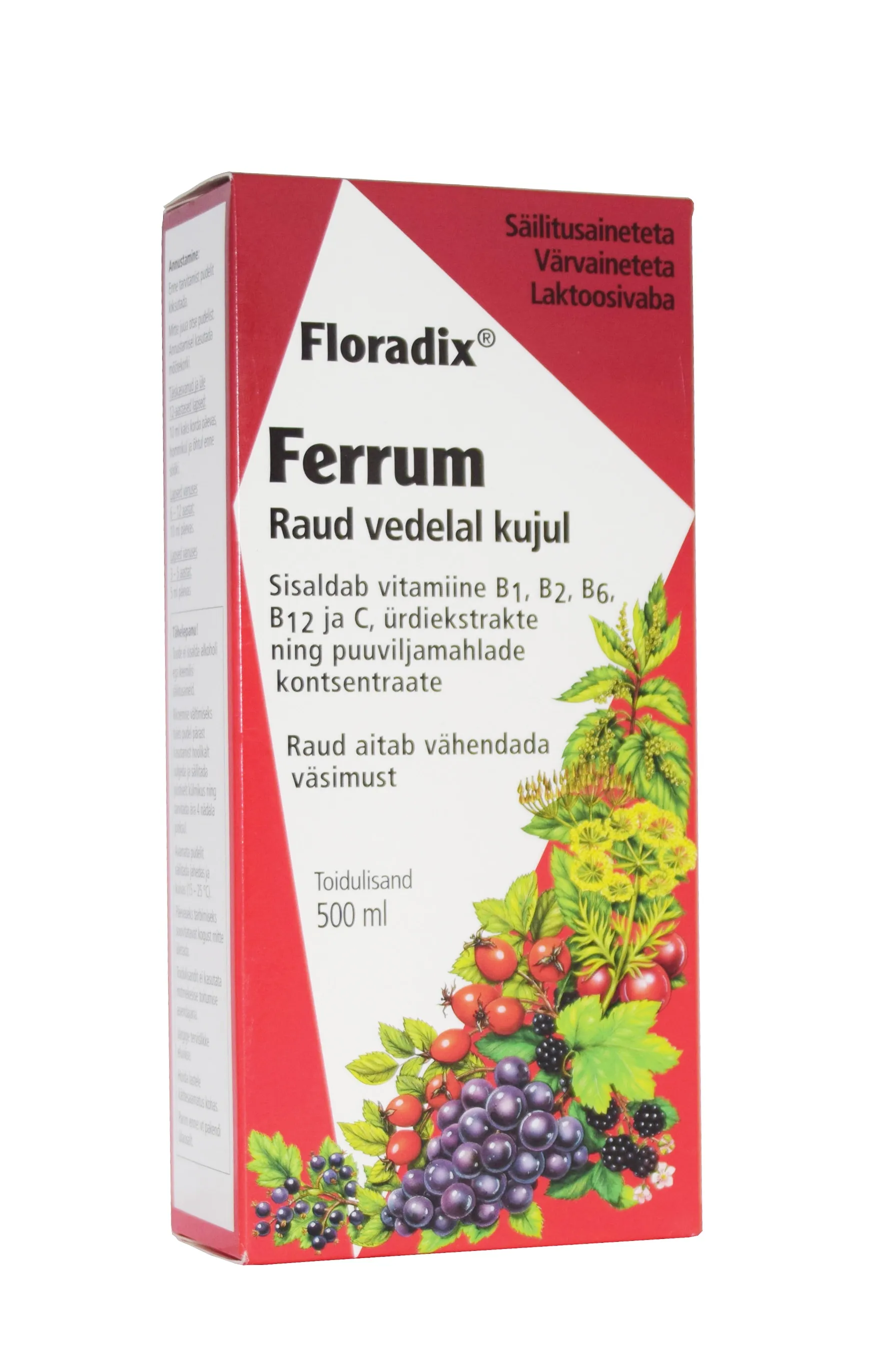 SALUS FLORADIX RAUD ÜRDI-MAHLAKONTSENTRAAT 500ML - Tootepilt 