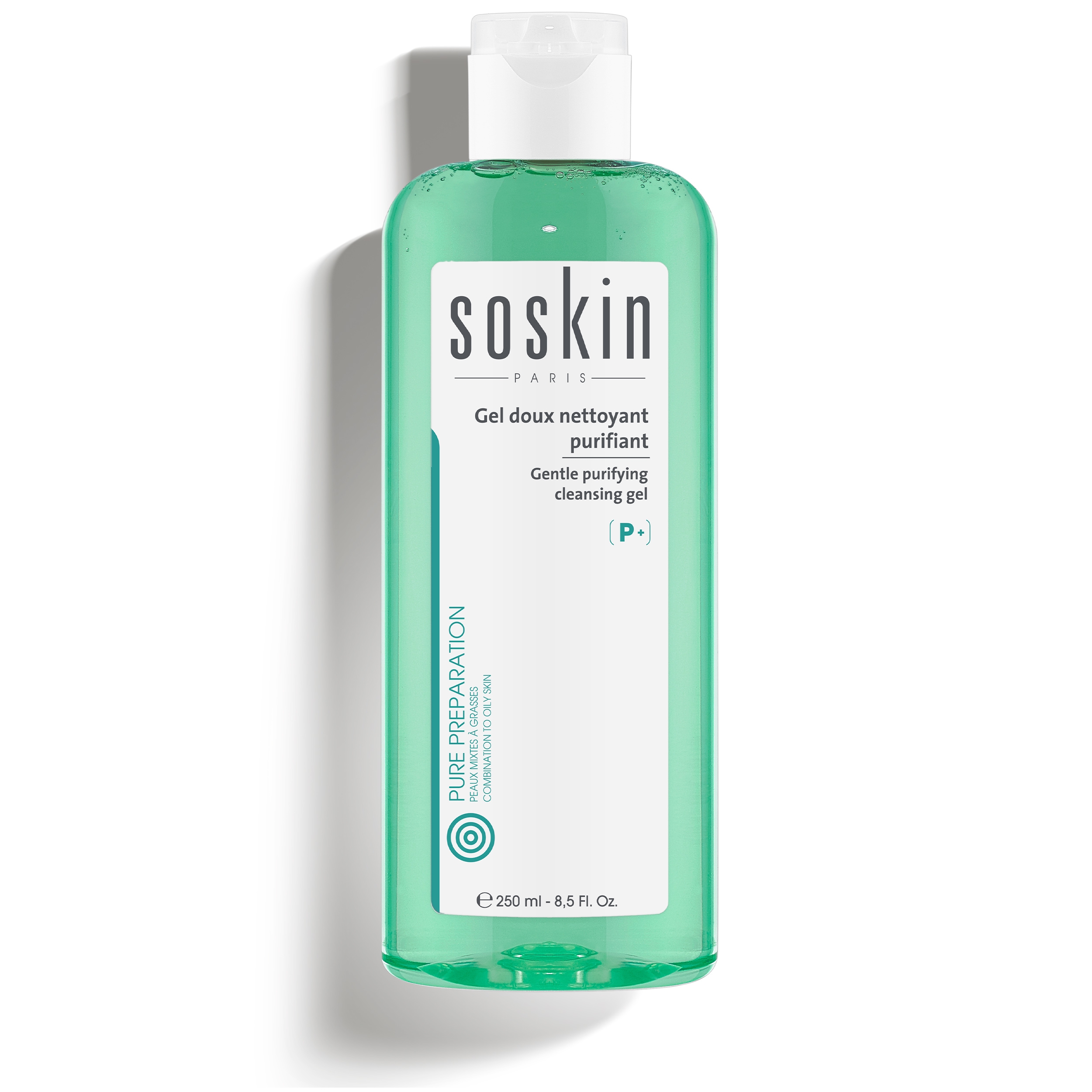 SOSKIN PARIS PUHASTUSGEEL RASUSELE JA KOMB.NAHALE 250ML - Tootepilt 