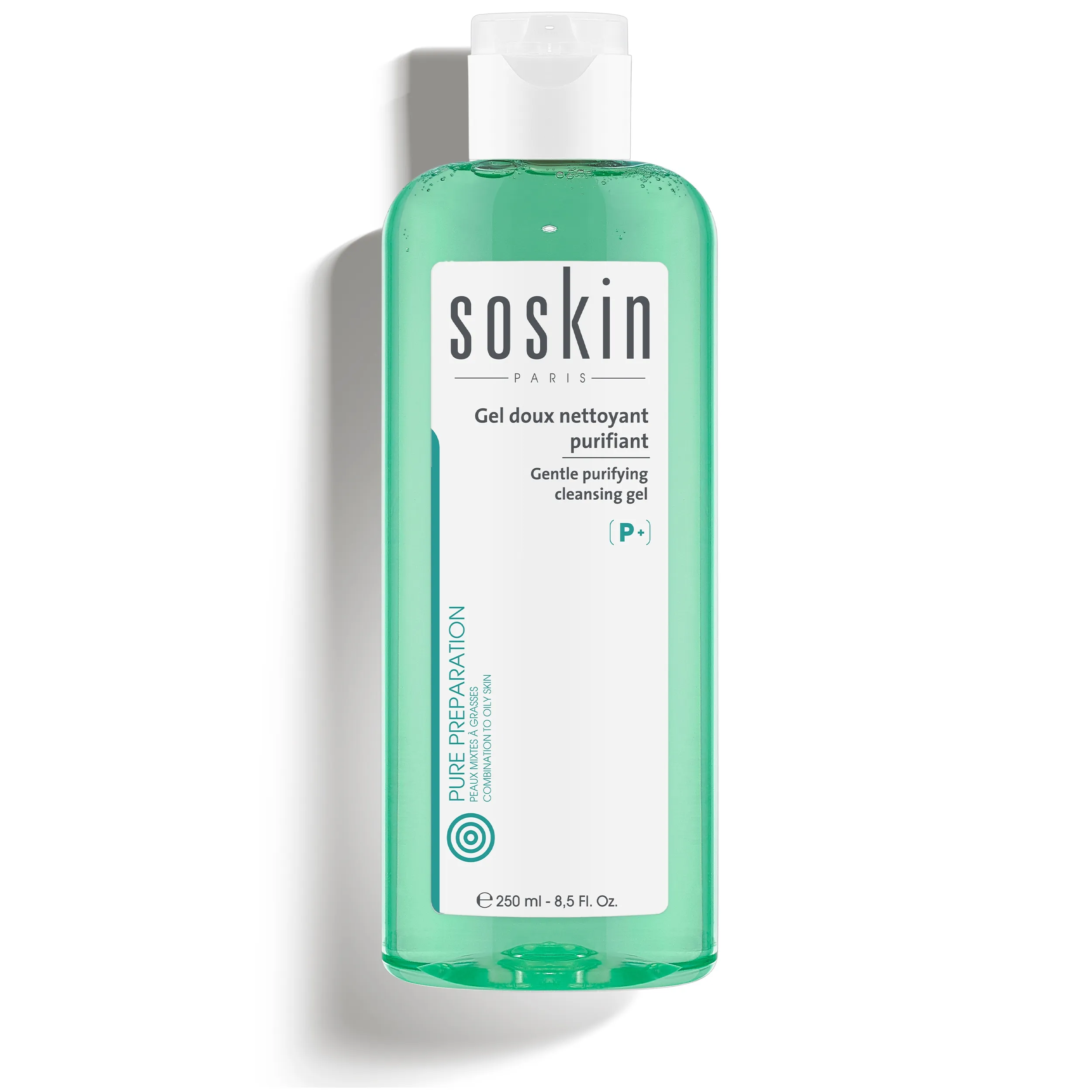 SOSKIN PARIS PUHASTUSGEEL RASUSELE JA KOMB.NAHALE 250ML - Tootepilt 