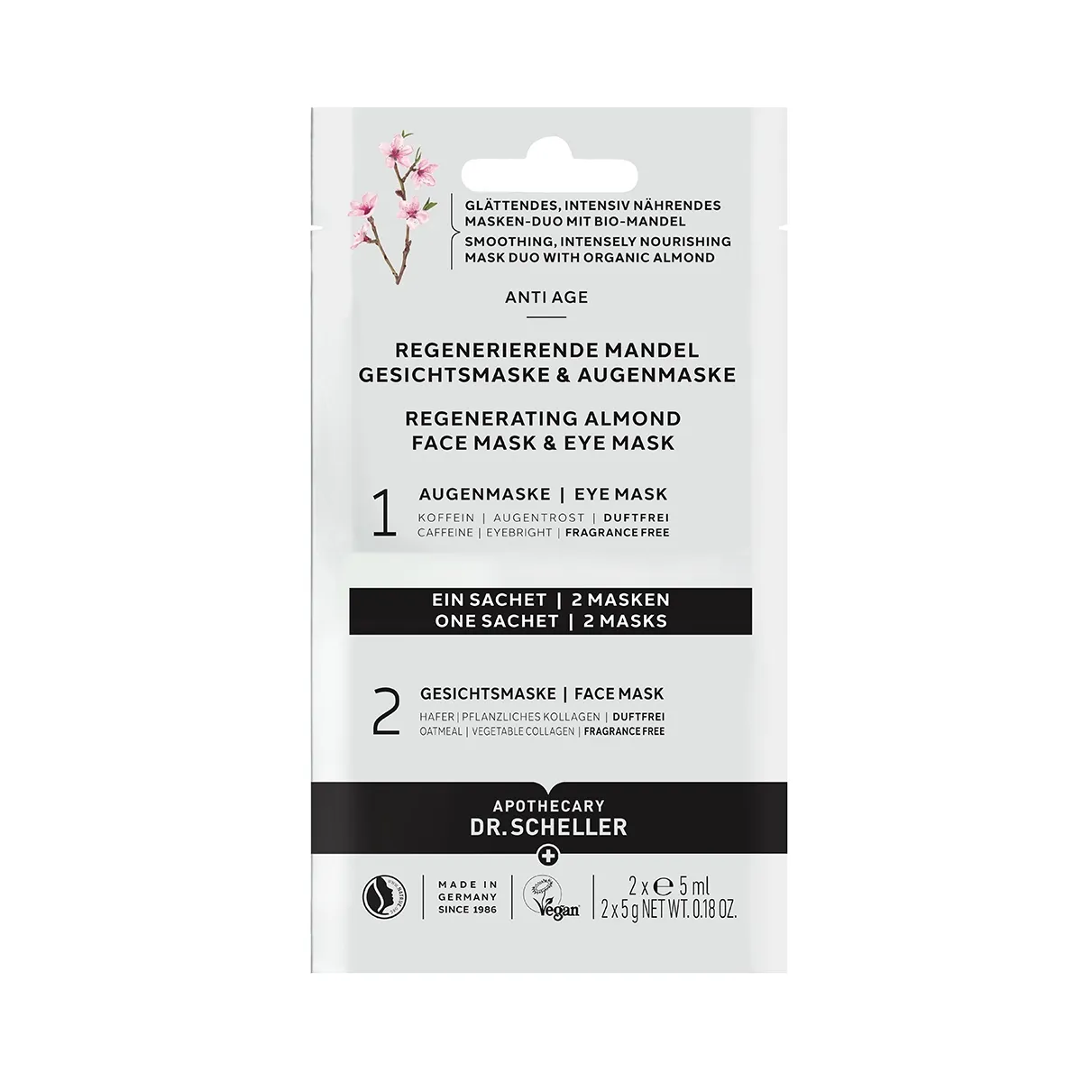 DR. SCHELLER NÄO- JA SILMAMASK TOITEV MANDLIGA 5ML N2 - Tootepilt 