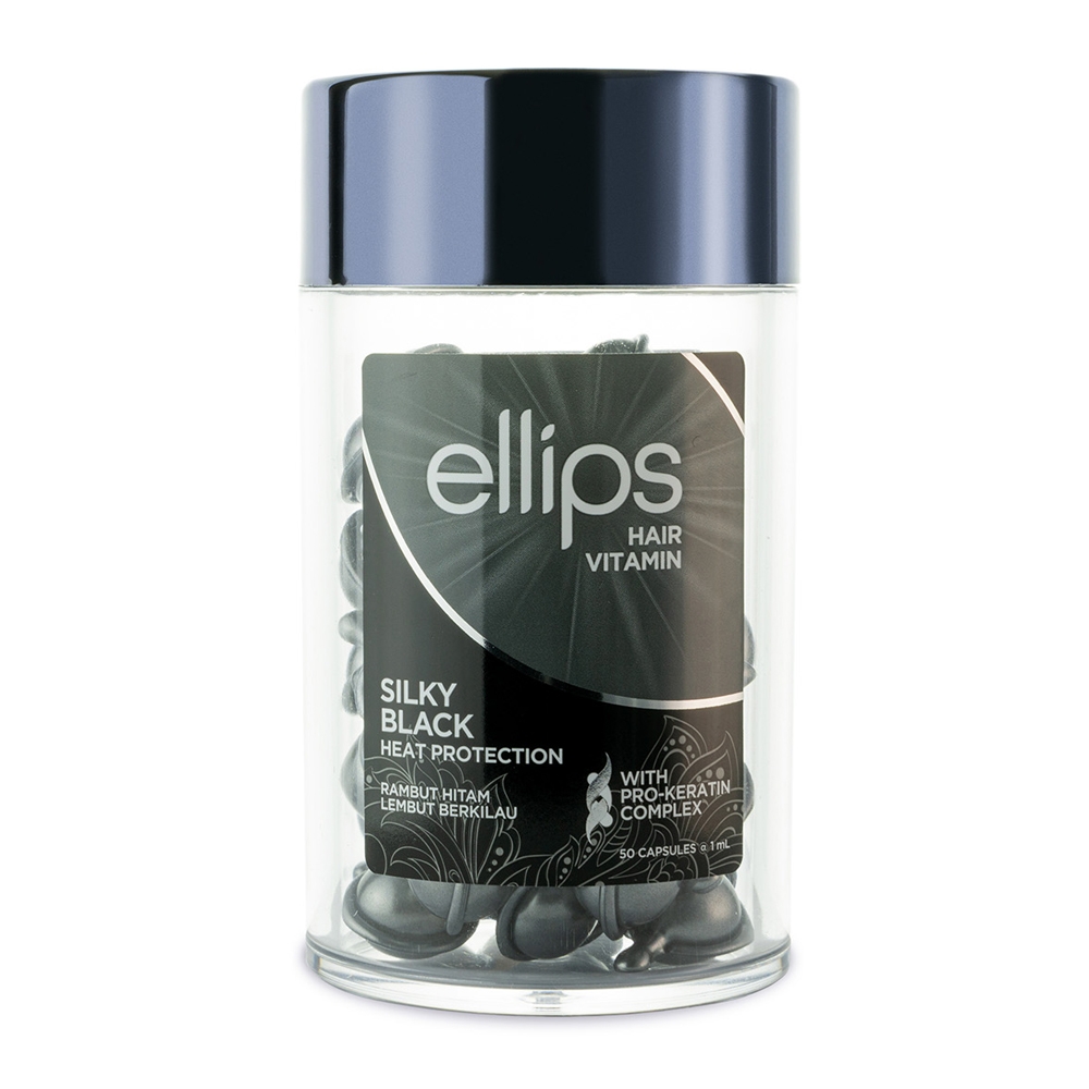 ELLIPS SILKY BLACK JUUKSEVITAMIINID PEALEMÄÄRITAVAD 1ML N50 - Tootepilt 