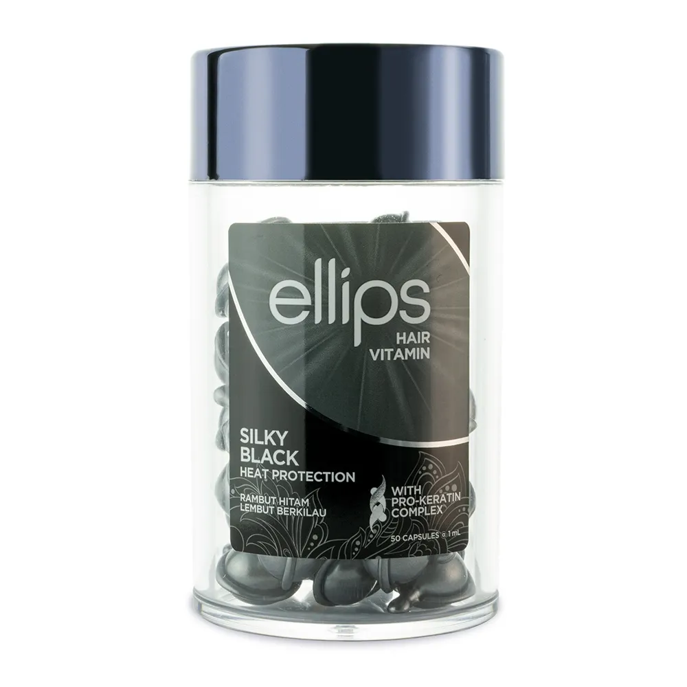 ELLIPS SILKY BLACK JUUKSEVITAMIINID PEALEMÄÄRITAVAD 1ML N50 - Tootepilt 