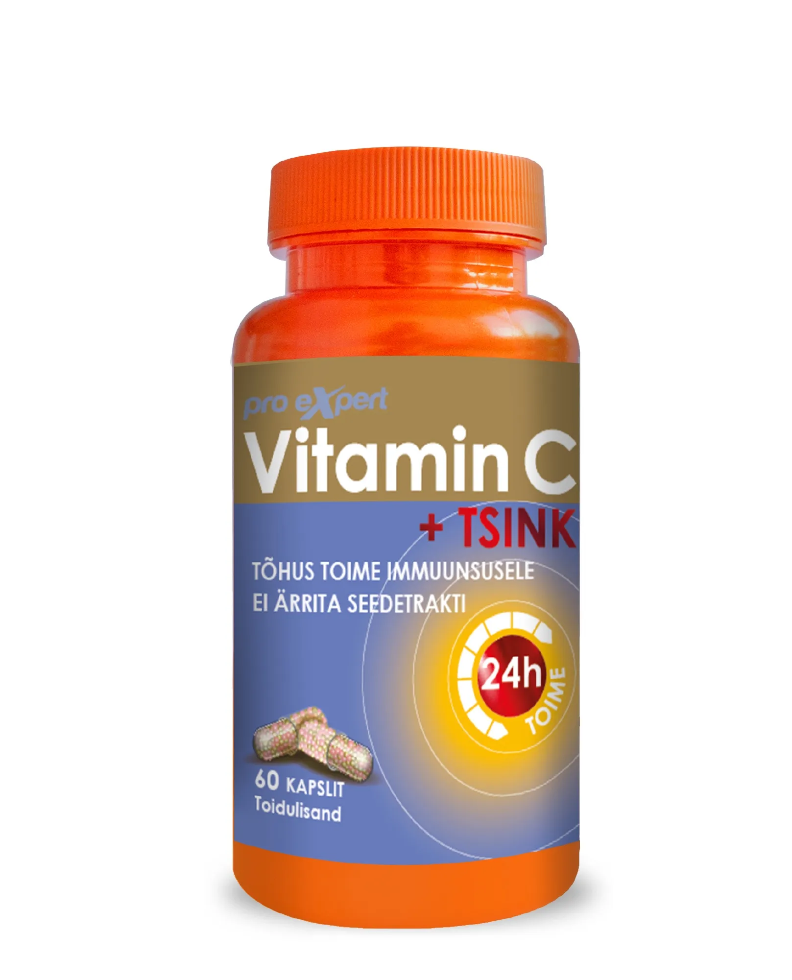 VITAMIN C PRO EXPERT+TSINK KAPSLID N60 - Tootepilt 