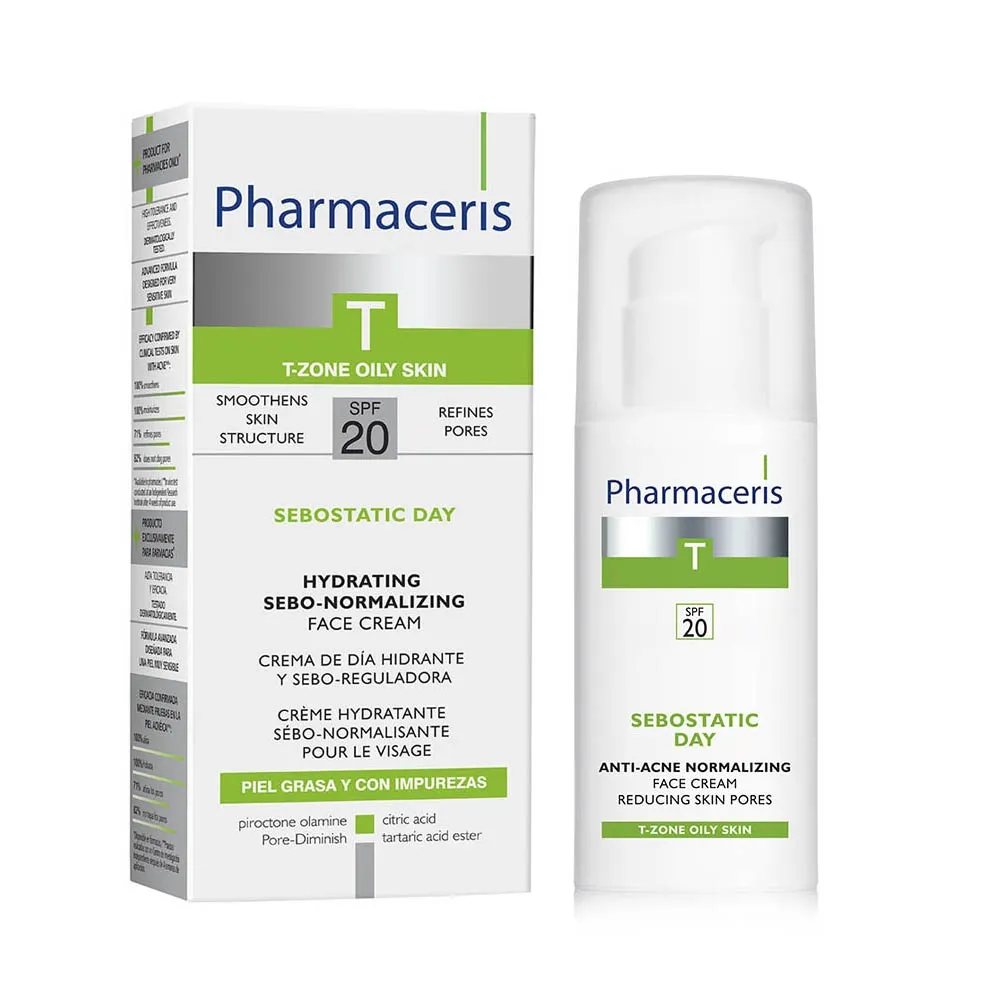 PHARMACERIS T SEBOSTATIC DAY PÄEVAKREEM AKNEVAST. SPF20 50ML - Tootepilt 