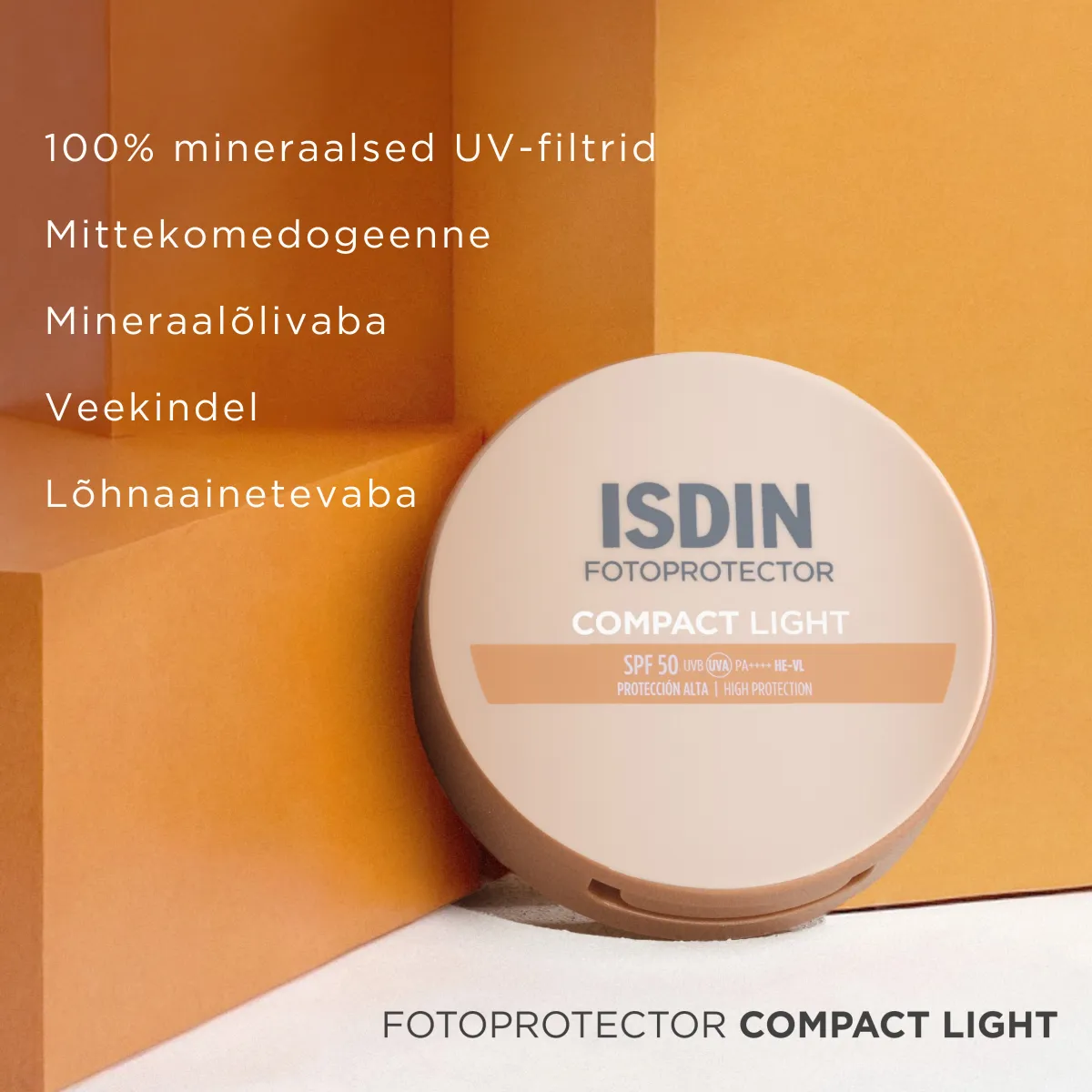 ISDIN SUN KOMPAKTPUUDERKREEM SPF50 (LIGHT) 10G - Tootepilt 1