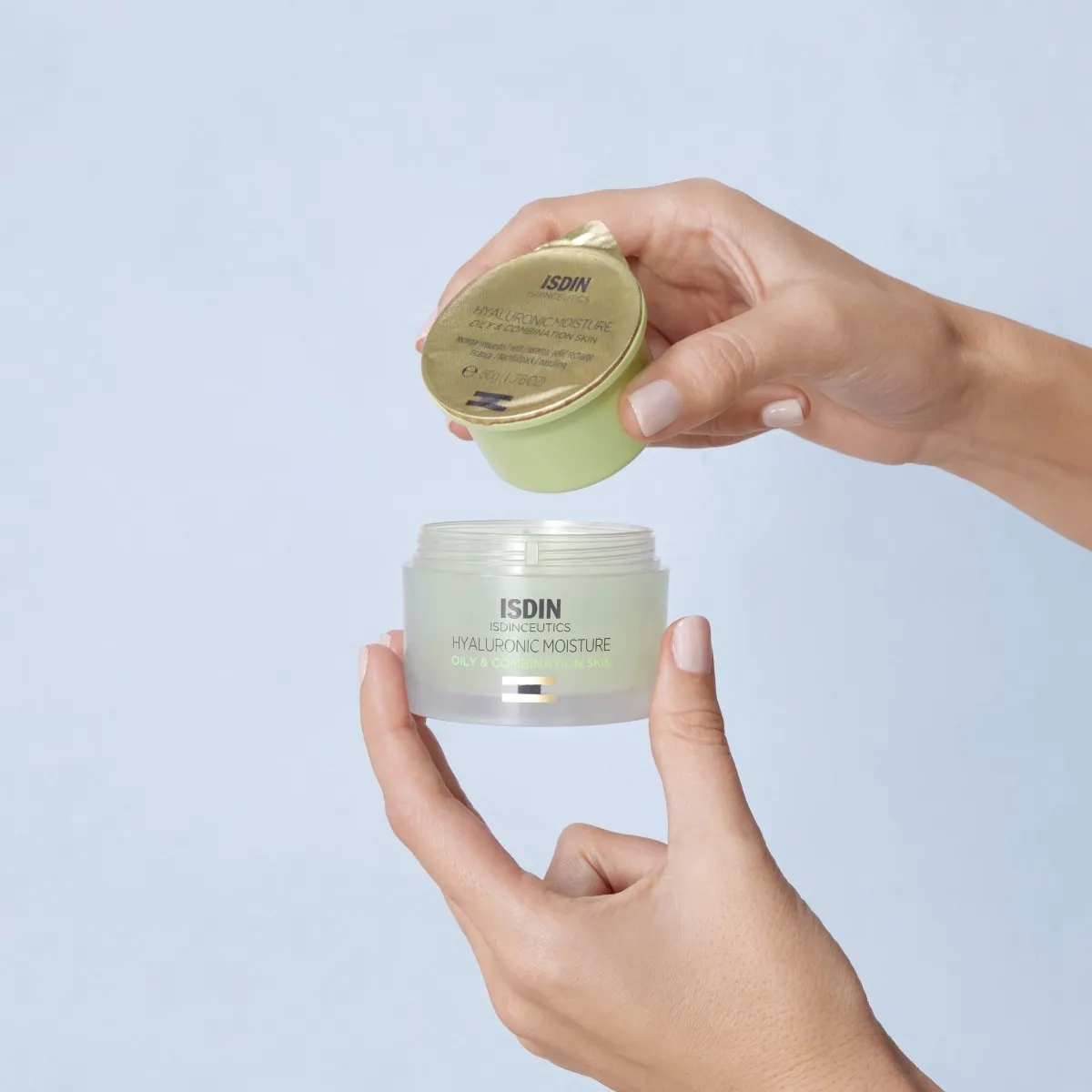 ISDIN NÄOKREEM HÜALUROONHAPPEGA RASUSELE NAHALE 50G TÄITEPAKEND - Tootepilt 2