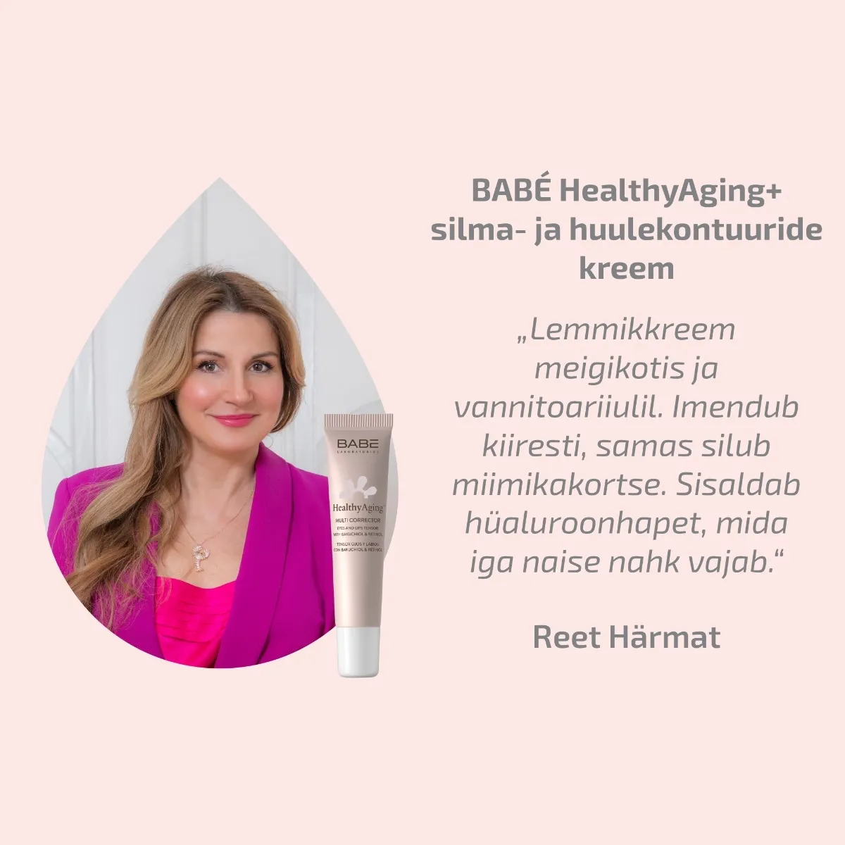 BABE HEALTHYAGING KREEM SILMA-HUULEKONTUURIDELE 15ML - Tootepilt 2